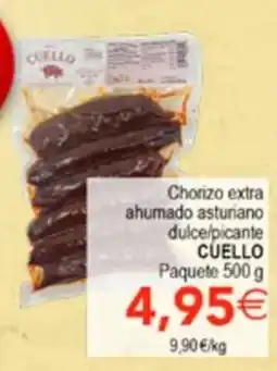 SPAR Cuello chorizo extra ahumado asturiano dulce/picante oferta