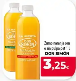 SPAR Lanzarote Don Simón zumo naranja con o sin pulpa oferta