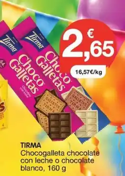 CashDiplo Tirma Chocogalleta chocolate con leche o chocolate blanco oferta