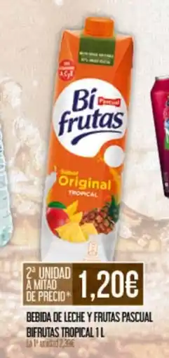 Claudio Pascual bifrutas tropical bebida de leche y frutas oferta