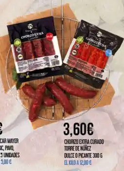Claudio Chorizo extra curado torre de núñez oferta