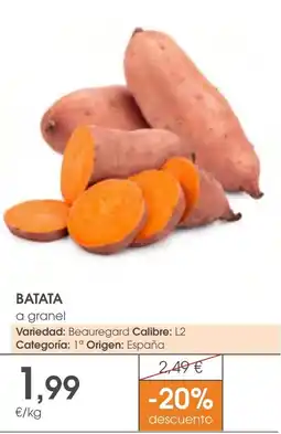 Supermercados Plaza batata a granel oferta