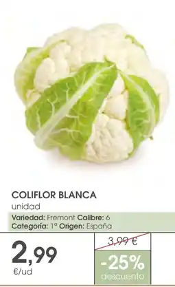 Supermercados Plaza coliflor blanca oferta
