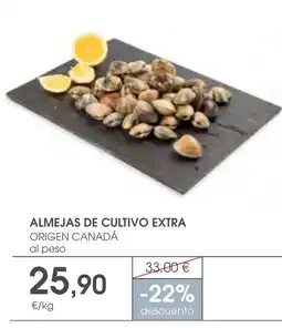 Supermercados Plaza Almejas de cultivo extra oferta