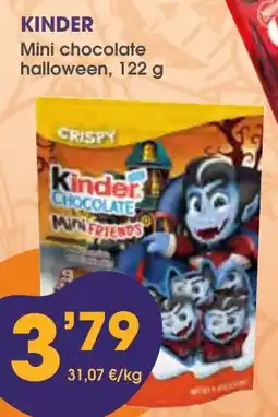 Supermercados Plaza Kinder mini chocolate halloween oferta