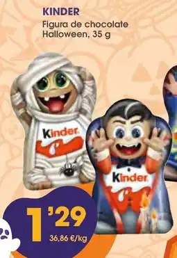 Supermercados Plaza Kinder figura de chocolate halloween oferta