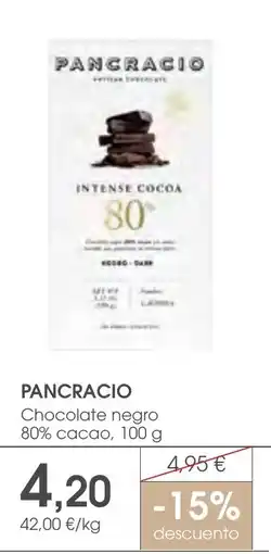 Supermercados Plaza Pancracio chocolate negro oferta