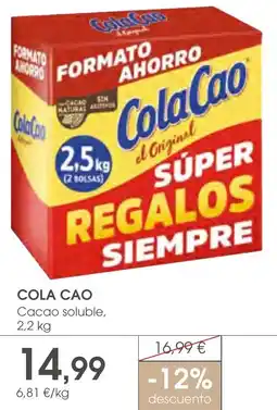 Supermercados Plaza Cola Cao Cacao soluble oferta