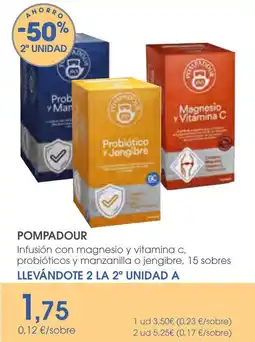Supermercados Plaza Pompadour Infusión con magnesio y vitamina c, probióticos y manzanilla o jengibre oferta