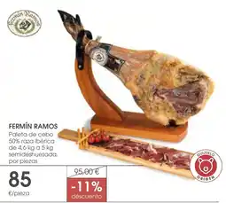 Supermercados Plaza Fermín Ramos paleta de cebo oferta