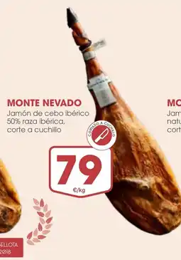 Supermercados Plaza Monte Nevado jamón de cebo ibérico oferta