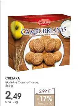 Supermercados Plaza Cuétara galletas campurrianas oferta