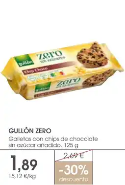 Supermercados Plaza Gullón Zero Galletas con chips de chocolate oferta