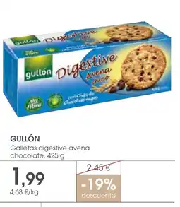 Supermercados Plaza Gullón galletas digestive avena chocolate oferta