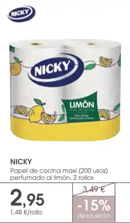 Supermercados Plaza Nicky papel de cocina maxi oferta