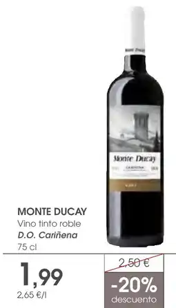 Supermercados Plaza Monte Ducay vino tinto roble oferta