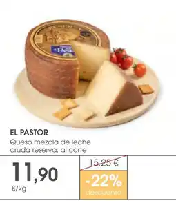 Supermercados Plaza El pastor queso mezcla de leche cruda reserva, al corte oferta