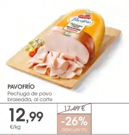 Supermercados Plaza Pavofrío Pechuga de pavo braseada, al corte oferta