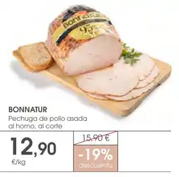 Supermercados Plaza Bonnatur pechuga de pollo asada al horno, al corte oferta