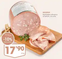 Supermercados Plaza Negrini mortadela olímpica al tartufo, al corte oferta
