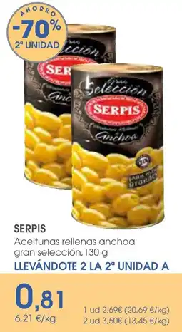Supermercados Plaza Serpis aceitunas rellenas anchoa gran selección oferta