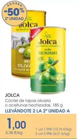 Supermercados Plaza Jolca cóctel de tapas olivaria o aceitunas hechizadas oferta