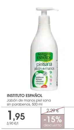 Supermercados Plaza Instituto Español jabón de manos piel sana oferta