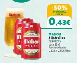 Supermercados Plaza Mahou 5 Estrellas oferta