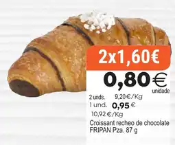 Plenus Supermercados Fripa croissant recheo de chocolate oferta