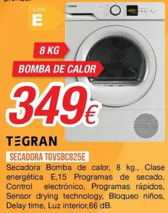 Tigran secadora tgv sbc 825e