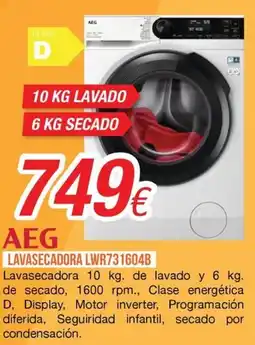 Expert AEG lavasecadora lwr731604b oferta