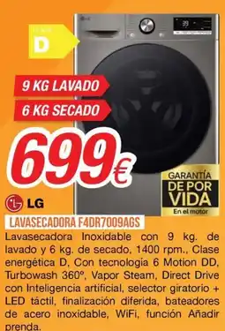 Expert LG lavasecadora f4dr7009ags oferta