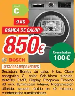 Expert Bosch secadora bomba de calor wqc245dres oferta