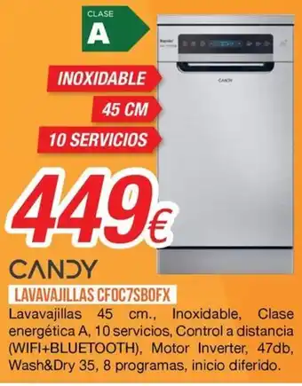Candy lavavajillas cfoc7sbofx