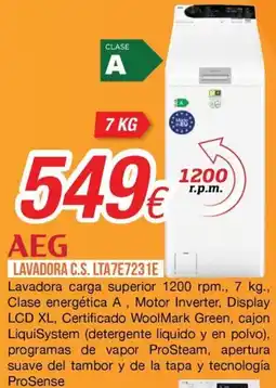 Expert AEG lavadora c.s. lta7e7231e oferta