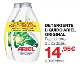 Hipercor Detergente líquido ariel original oferta