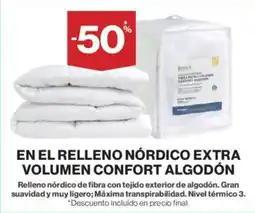 Hipercor basics relleno nórdico extra volumen confort algodón oferta
