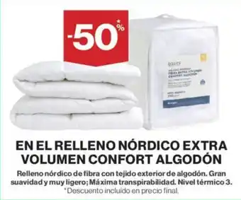 Basics relleno nórdico extra volumen confort algodón