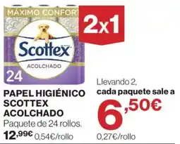 Hipercor Scottex papel higiénico acolchado oferta