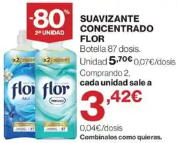 Hipercor flor suavizante concentrado oferta