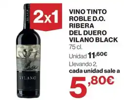 Hipercor Vilano vino tinto roble d.o. ribera del duero oferta
