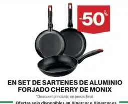 Hipercor Monix sartenes de aluminio forjado cherry oferta