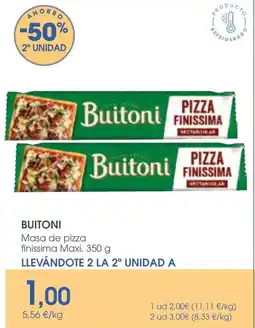 Supermercados Plaza Buitoni masa de pizza finissima Maxi oferta
