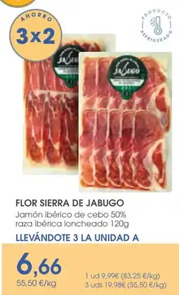 Supermercados Plaza Jabugo jamón ibérico de cebo 50% raza ibérica loncheado oferta