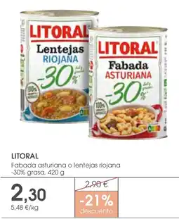 Supermercados Plaza Litoral fabada asturiana o lentejas riojana oferta
