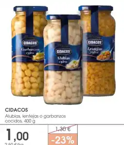 Supermercados Plaza Cidacos alubias lentejas o garbanzos oferta