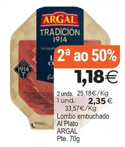 Plenus Supermercados Argal lombo embuchado al plato oferta