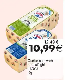 Plenus Supermercados Larsa queixo sandwich normal/light oferta