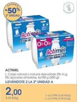 Supermercados Plaza Actimel L. Casei natural o natural desnatado oferta