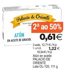 Plenus Supermercados Palacio de Oriente atún en aceite de girasol oferta